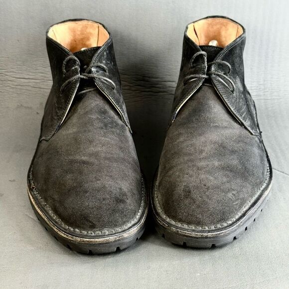 Salvatore Ferragamo black suede chukka boot shoes men’s size 12 main image 6